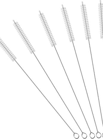 Straw Brush Long 14 Inch, Straws Cleaner Brush of Bristles Diameter 12 mm, Straw Cleaning Brush with Stainless Steel Nylon Bristles for Cleaning Straw on Cup,,  Cup, Water Bottle (6 PCS)